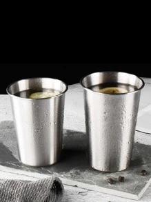 1 pieza Taza de acero inoxidable - Plateado - Ver 3