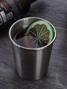 1 pieza Taza de acero inoxidable - Plateado - Ver 8