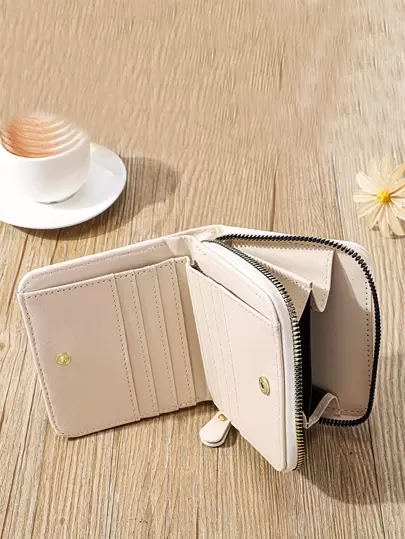 キルティング 詳細 ジッパーアラウンド 小さい財布の画像