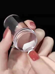 Create Perfect French Tips Instantly with Clear Silicone Nail Stamper & Scraper Set - Clear - View 1