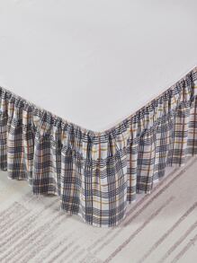 Plaid Pattern Bed Skirt - Multicolor - View 2