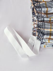 Plaid Pattern Bed Skirt - Multicolor - View 4