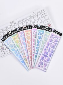 Hình dán hoa kim loại ngẫu nhiên 1pc - Nhiều màu - Xem 1