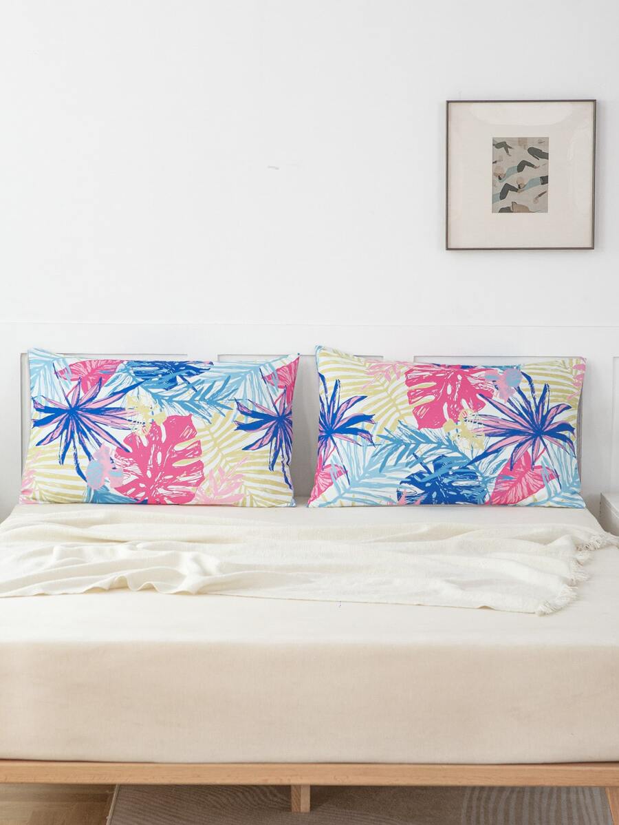 Tropical Print Duvet Cover Set Without Filler SHEIN USA