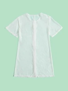 Niñas 1 pieza Kimono de hombros caídos - Blanco - Ver 2