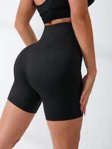 Easithlete Quần Shorts Thể thao Nữ màu trơn - màu đen - Xem 2