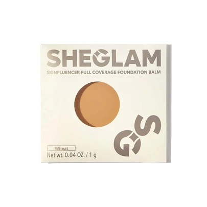 SHEGLAM 全遮瑕粉底霜樣品-小麥持久無瑕保濕粉底控油色彩校正遮瑕膏無毛孔遮瑕不油膩不結塊更光滑的乳霜粉底粉底 品牌 美容 化妝 化妝品 適合女性與女孩 完美搭配夏季春季 Y2K 時尚 流行 生日 母親節禮物 假期 派對準備就緒 最佳顏色