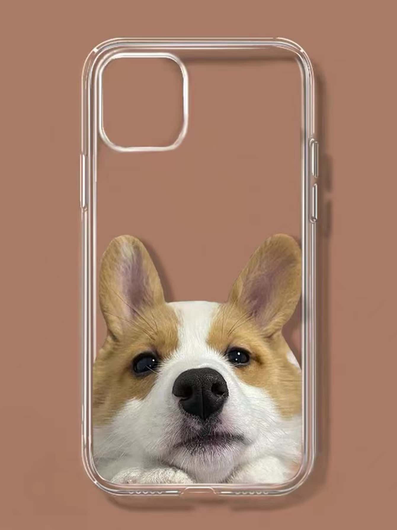 小狗樣式透明手機殼 - 彩色 - 查看 1