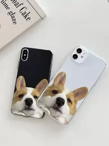 小狗樣式透明手機殼 - 彩色 - 查看 2