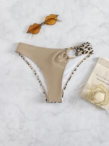 夏季豹纹环链比基尼泳裤 - 彩色 - 查看 6