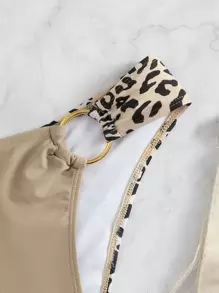 夏季豹纹环链比基尼泳裤 - 彩色 - 查看 3
