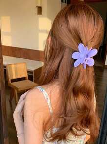 Hoa Thiết Kế Tóc Vuốt - Màu tím - Xem 3