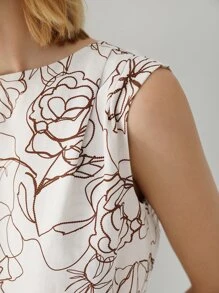 MOTF PREMIUM LINEN ASYMMETRICAL SHOULDER TOP - Multicolor - View 8