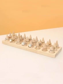 1 pieza Estante de exhibición de joya de madera