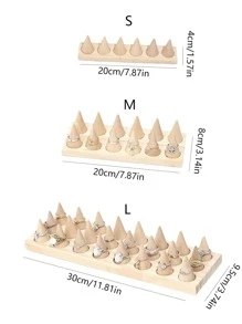 1 pieza Estante de exhibición de joya de madera