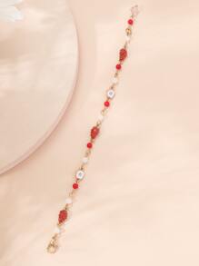 Vòng đeo tay trang trí hoa & dâu - Nhiều màu - Xem 2