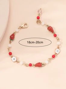 Vòng đeo tay trang trí hoa & dâu - Nhiều màu - Xem 3