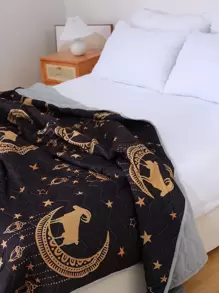 Eid Sheep Pattern Quilted Bedspread