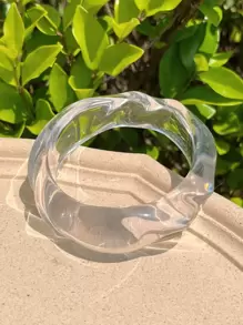 極簡風格透明手鐲 - 無色 - 查看 1