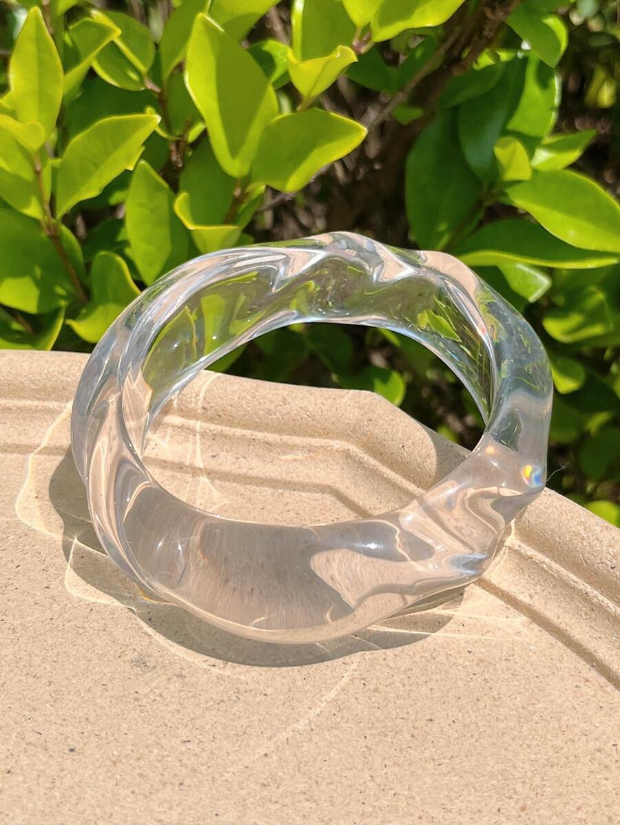 極簡風格透明手鐲 - 無色 - 查看 1