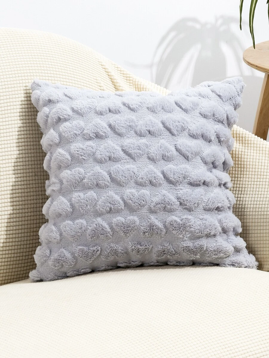 1 Họa Tiết Trái Tim Đệm Mà Không Cần Chất Độn, Đơn Giản Thiết Kế Búi Trang Trí Đệm Mà Không Cần Chất Độn Cho Giường, Ghế Sofa - Xám - Xem 1