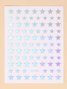 FULL BEAUTY 4 ark stjärnmönster Nail Art Sticker - Multifärgad - Visa 3