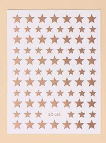 FULL BEAUTY 4 ark stjärnmönster Nail Art Sticker - Multifärgad - Visa 5