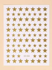 FULL BEAUTY 4 ark stjärnmönster Nail Art Sticker - Multifärgad - Visa 8