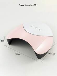1pc Two Tone USB Nail Lamp, Simple Professional Nail Art Accessory Tool For Manicure - Pink - View 8