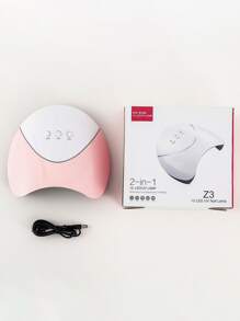 1pc Two Tone USB Nail Lamp, Simple Professional Nail Art Accessory Tool For Manicure - Pink - View 7