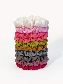 3pcs/10pcs Dark-Colored Mini Hair Ties Elastic Hair Bands, Set Of 10 - Multicolor - View 2