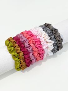 3pcs/10pcs Dark-Colored Mini Hair Ties Elastic Hair Bands, Set Of 10 - Multicolor - View 3