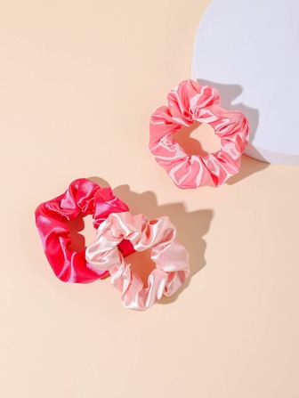 3入組素色緞面大腸髮圈