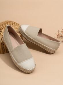 Two Tone Espadrille Flats - Multicolor - View 5