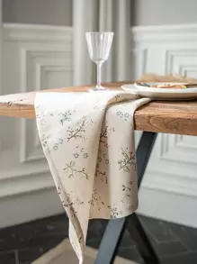 1 pieza Servilleta de tela con patrón de flor - Multicolor - Ver 6