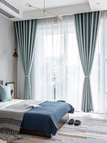 月亮和星星設計1片遮光窗簾 - 彩色 - 查看 6