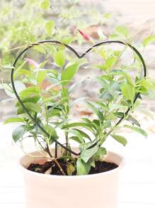 1pc Heart Shape Plant Support Stake - Black - View 4