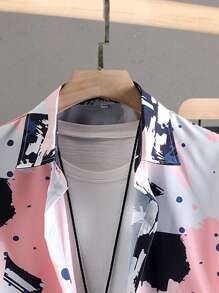 Manfinity Homme Bộ hai mảnh Nam Dây kéo Túi Nút phía trước Đồ họa Giải trí - Nhiều màu - Xem 7