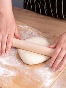 1入組木頭擀麵杖 - 卡其色 - 查看 2