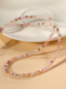 Minimalist Beaded Necklace - Multicolor - View 3
