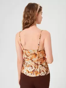 SHEIN MOD 魚鱗褶邊吊帶上衣 - 彩色 - 查看 2