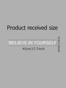 1pc Slogan Graphic Wall Sticker - White - View 6