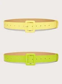 2入組方形扣皮帶附打孔工具 - 彩色 - 查看 2