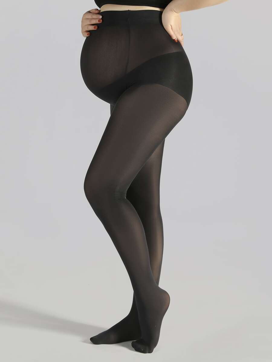 Maternidad Medias unicolor - Negro - Ver 1