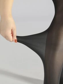 Maternidad Medias unicolor - Negro - Ver 5