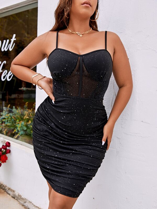 black cami dress plus size