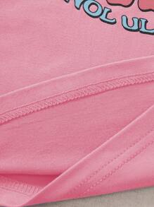 SHEIN Unity 90s Floral & Letter Graphic Crop Tank Top - Watermelon Pink - View 6