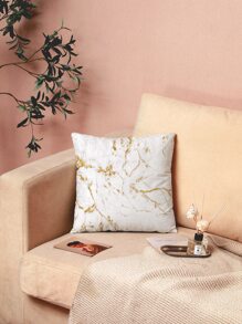 Marble Print Cushion Cover Without Filler, Modern Throw Pillow Case For Sofa