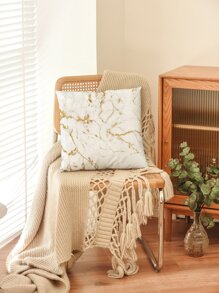 Marble Print Cushion Cover Without Filler, Modern Throw Pillow Case For Sofa