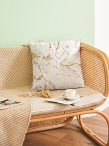 Marble Print Cushion Cover Without Filler, Modern Throw Pillow Case For Sofa